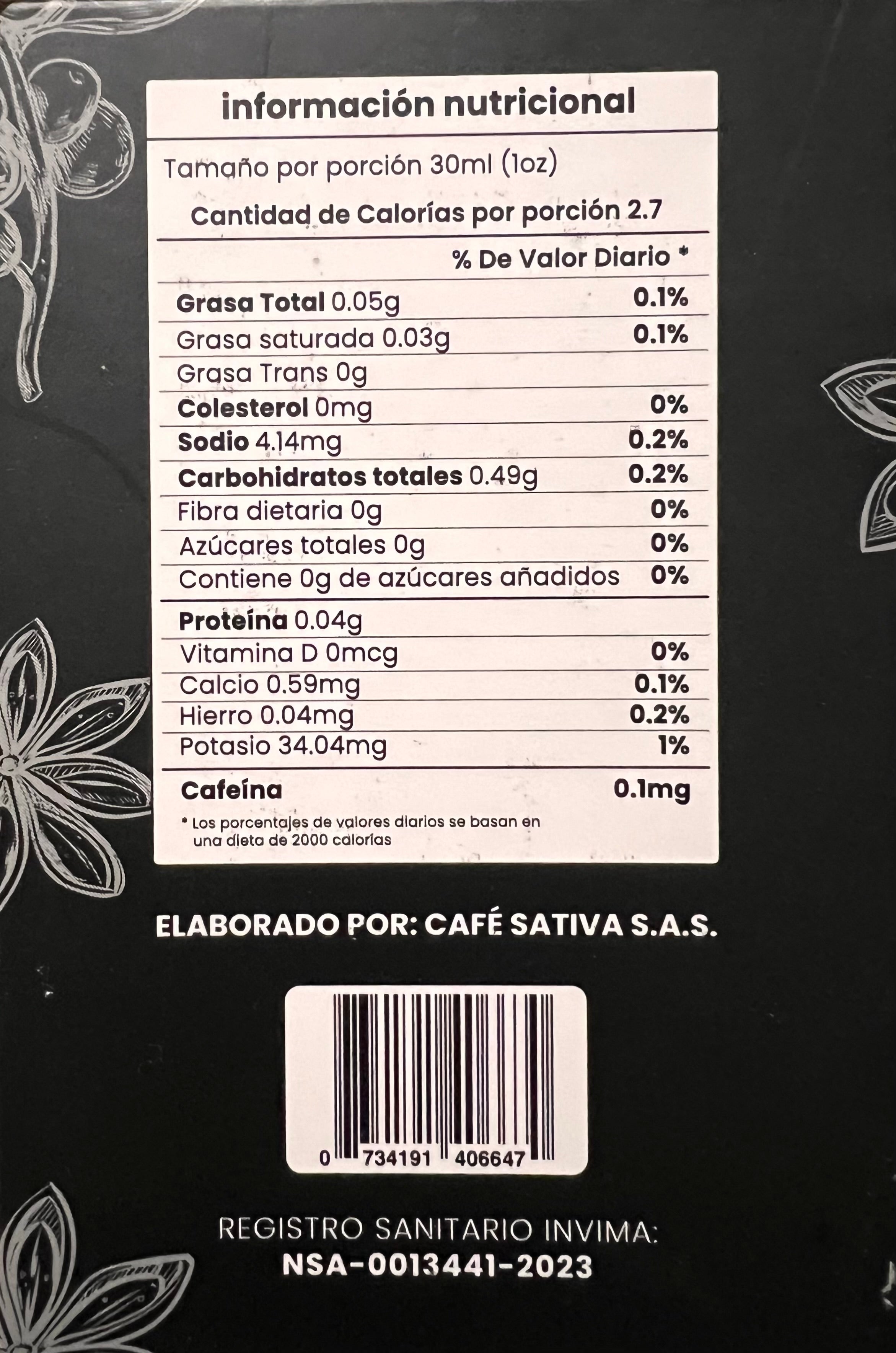 CAFE SATIVA 125 GRS.